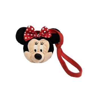 Disney Minnie Mouse Plush Purse Handbag Crossbody Polka Dot Bow Ears